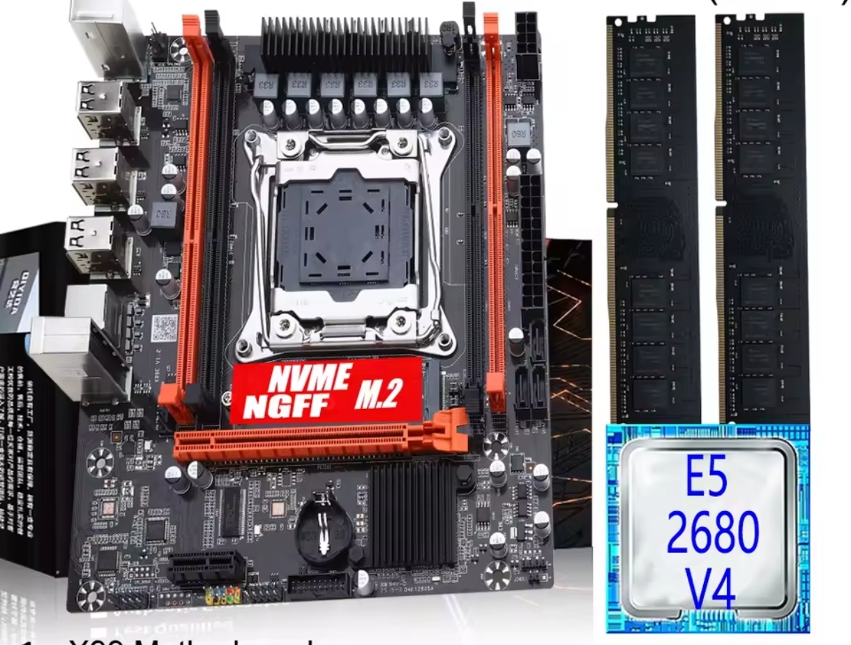 Carte mere x99 + cpu xeon 2640 v4 + 32go ddr4 ecc
